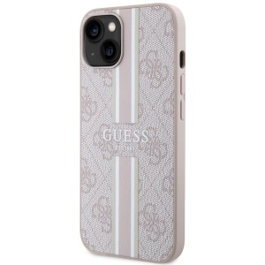 Guess GUHMP15SP4RPSP iPhone 15 / 14 / 136.1" różowy/pink hardcase 4G Printed Stripes MagSafe
