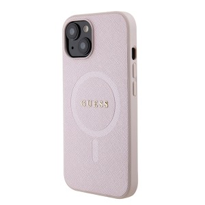 Guess GUHMP15SPSAHMCP iPhone 15 / 14 / 13 6.1" różowy/pink hardcase Saffiano MagSafe