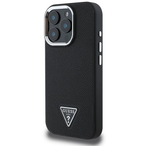 Guess GUHMP16LPGTSPSK iPhone 16 Pro czarny/black hardcase Grained Triangle MagSafe