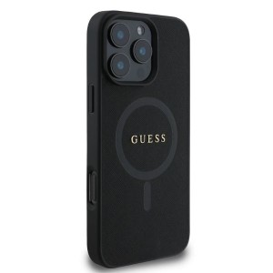 Guess GUHMP16LPSAHMCK iPhone 16 Pro 6.3" czarny/black hardcase Saffiano Classic Logo MagSafe