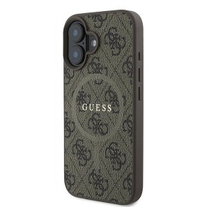 Guess GUHMP16MG4GFRW iPhone 16 Plus brązowy/brown hardcase 4G Ring Classic Logo MagSafe