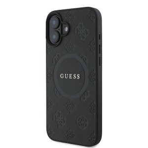 Guess GUHMP16MPSAPSMEK iPhone 16 Plus 6.7" czarny/black hardcase Saffiano Peony Classic Logo MagSafe