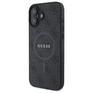 Guess GUHMP16SG4GFRK iPhone 16 6.1" czarny/black hardcase 4G Ring Classic Logo MagSafe