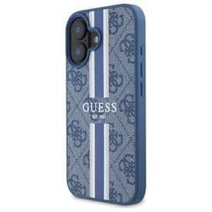 Guess GUHMP16SP4RPSB iPhone 16 niebieski/blue hardcase 4G Printed Stripes MagSafe
