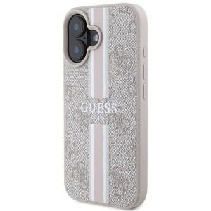 Guess GUHMP16SP4RPSP iPhone 16 6.1"różowy/pink hardcase 4G Printed Stripes MagSafe