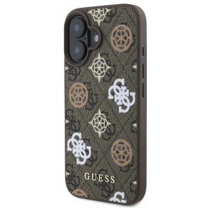 Guess GUHMP16SP4RPSW iPhone 16 6.1" brązowy/brown hardcase 4G Printed Stripes MagSafe