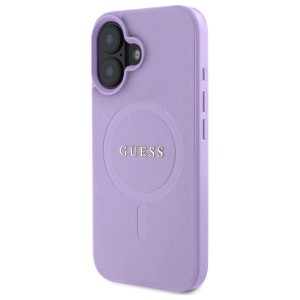 Guess GUHMP16SPSAHMCU iPhone 16 6.1"     fioletowy/purple hardcase Saffiano MagSafe