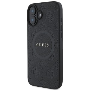 Guess GUHMP16SPSAPSMEK iPhone 166.1" czarny/black hardcase Saffiano Peony Classic Logo MagSafe