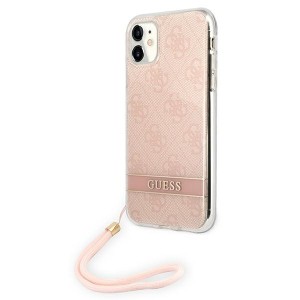 Guess GUOHCN61H4STP iPhone 11różowy/pink hardcase 4G Print Strap