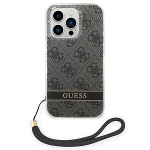 Guess GUOHCP14XH4STK iPhone 14 Pro Max 6,7" czarny/black hardcase 4G Print Strap