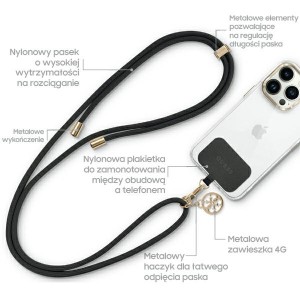 Guess GUUCNMG4EK Universal CBDY Cordpasek czarny/black