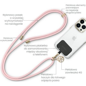 Guess GUUCNMG4EP Universal CBDY Cordpasek różowy/pink