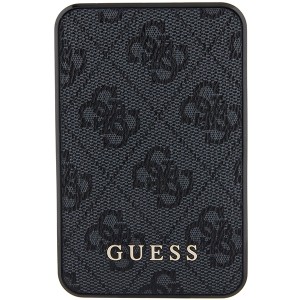 Guess Powerbank 15W GUPB5LP4GEGK5000mAh czarny/black 4G Leather Metal Logo