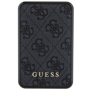 Guess Powerbank 18W GUPB10DP4GEGK10000mAh czarny/black 4G Leather Metal Logo