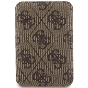 Guess Powerbank indukcyjny 15WGUPB5FP4EMGW 5000mAh brązowy/brown 4G Leather Metal Logo MagSafe