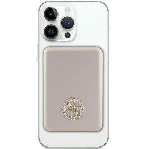 Guess Powerbank indukcyjny 5WGUPBM3AL4DMD 3000mAh złoty/gold MagSafe 4G Strassed Metal Logo