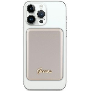 Guess Powerbank indukcyjny 5WGUPBM3ALGSGD 3000mAh złoty/gold MagSafe Metal Script Logo