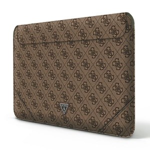 Guess Sleeve GUCS14P4TW 14" brązowy/brown 4G Uptown Triangle logo