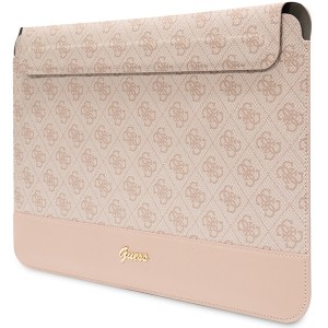 Guess Sleeve GUCS14PS4SGP 14" różowy/pink 4G Stripe Metal Logo