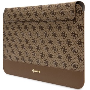 Guess Sleeve GUCS14PS4SGW 14" brązowy/brown 4G Stripe Metal Logo