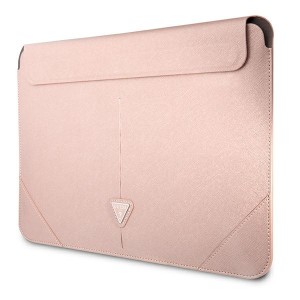 Guess Sleeve GUCS14PSATLP 14" różowy/pink Saffiano Triangle Logo