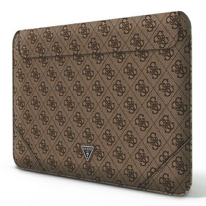 Guess Sleeve GUCS16P4TW 16" brązowy/brown 4G Uptown Triangle logo