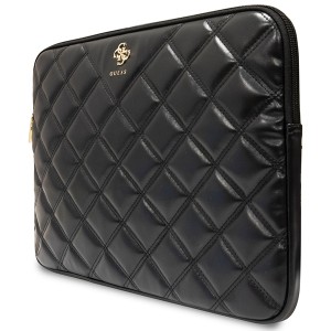 Guess Sleeve GUCS16ZPSQSSGK 16"czarny/black Quilted 4G