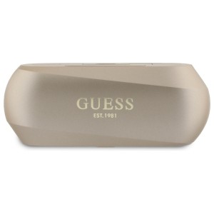 Guess słuchawki Bluetooth GUTWSC2MCDSD   TWS + stacja dokująca złoty/gold Elongated Metalic Printed Logo