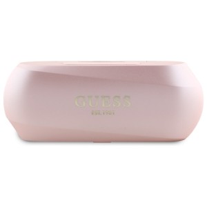 Guess słuchawki Bluetooth GUTWSC2MCDSP   TWS + stacja dokująca różowy/pink Elongated Metalic Printed Logo