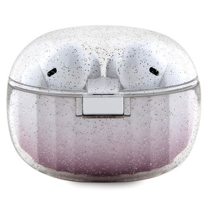 Guess słuchawki Bluetooth GUTWSHDGKEEPTWS + stacja dokująca różow/pink Glitter Gradient