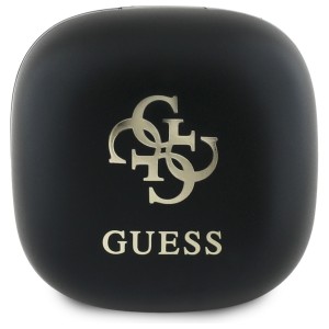 Guess słuchawki Bluetooth GUTWSJ144ESK   TWS + stacja dokująca czarny/black Iridescent 4G Printed Logo