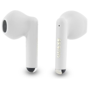 Guess słuchawki Bluetooth GUTWSJ14ESGH   TWS + stacja dokująca biały/white Printed Classic Logo
