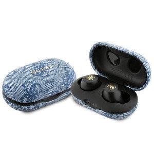 Guess słuchawki Bluetooth GUTWSP4EGBTWS + stacja dokująca ENC niebieski/blue 4G Metal
