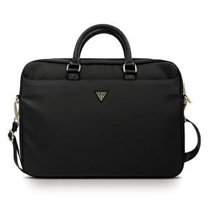 Guess Torba GUCB15NTMLBK 16" czarny/black Nylon Triangle Logo