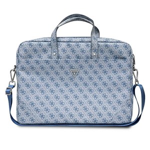 Guess Torba GUCB15P4TB 16" niebieski/blue Saffiano 4G Triangle Logo