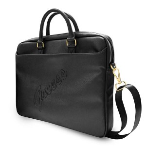 Guess Torba GUCB15PUSASBK 16"czarny/black Saffiano Script