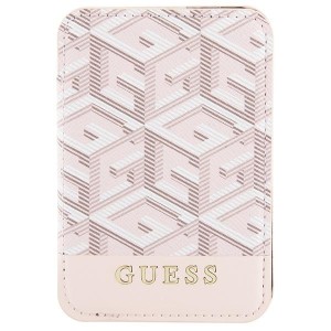 Guess Wallet Card Slot GUWMSHGCFSEPMagSafe GCube stripe różowy/pink