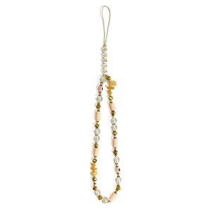 Guess zawieszka GUSTBOHP Phone Strap brązowo-różowy/brown-pink Beads Bohemia