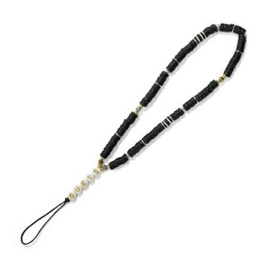 Guess zawieszka GUSTPEARK Phone Strapczarny/black Heishi Beads