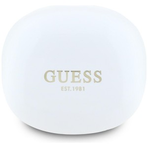Słuchawki TWS Guess Flat Classic Logo    Electroplated biały