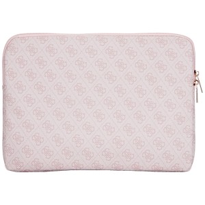 Torba Guess Sleeve 14" 4G Zipper Pocket  Triangle Logo różowy