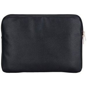 Torba Guess Sleeve 14" Grained Zipper    Pocket Triangle Logo czarny
