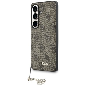 Etui Guess 4G Classic Logo Charm MagSafe do Samsung Galaxy S26 brązowy