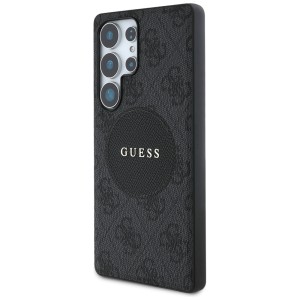Etui Guess 4G Round Patch Classic Logo MagSafe do Samsung Galaxy S25 Ultra czarny
