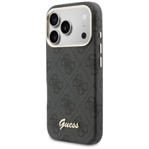 Etui Guess 4G Script MagSafe do iPhone   17 Pro Max czarny