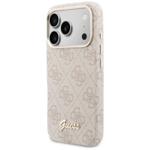 Etui Guess 4G Script MagSafe do iPhone   17 Pro Max różowy