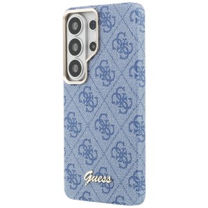 Etui Guess 4G Script MagSafe do Samsung  Galaxy S26 Ultra niebieski