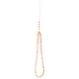 Etui Guess IML Flowers Electro Pearl Strap MagSafe do iPhone 17 różowy