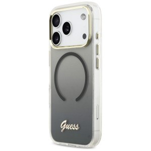 Etui Guess IML Gradient Script Metal     MagSafe do iPhone 17 Pro czarny