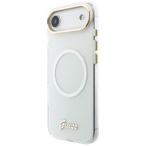 Etui Guess IML Gradient Script Metal     MagSafe do iPhone Air biały